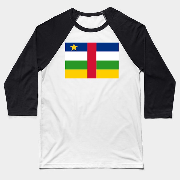 Central African Republic Flag Baseball T-Shirt by Historia